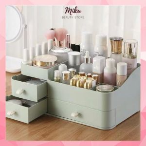 Large Capacity Make up Organizer Cosmetic Storage Box Skin Care Dressing Table Beauty Case