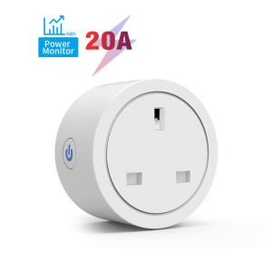 WiFi Smart Socket 20A Adaptor Outlet App Control Voice Assistant Compatible Smart Home Plug for Convenient Home Use