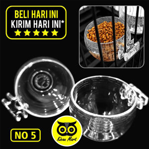 KICAU MART Cepuk Bulat No 5 Mini Emboss Batik Merek Sempati Cepuk Wadah Pakan Minum Burung Murai Batu Kacer Jalak Lovebird Kenari Pleci Sogon Konin Ciblek