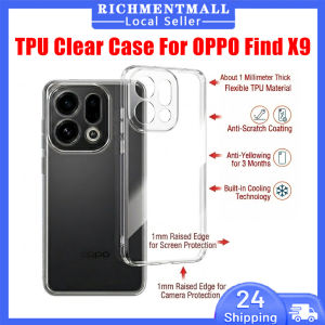 【🔥SG🔥】RICHMENTMALL Clear Case For OPPO Find X9 Pro Silicon Shockproof Soft TPU Case Back Cover For OPPO Find X9Pro Ultra Phone Case