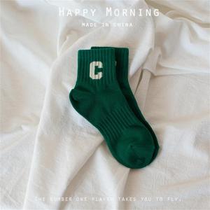 Running Ankel Socks Women Pure Cotton C Letters Printed Girls Low Cut Sports Socks Breathable Summer Casual Sokken