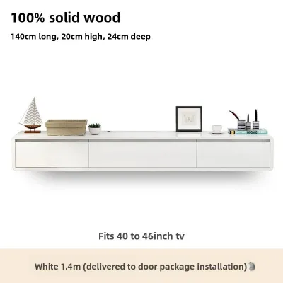 [CozyNest ]Console Solid TV Wood Cabinet Suspended TV Cabinet Household Load-Bearing Strong TV Console Wall Mounted