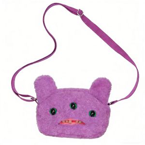 Fuggler Original Fluffy Crossbody Bag Wide Eyed Weirdo Screech Dolls Ugly Tooth Monster Plush Toys Big Head Furry Backpack Gifts2026