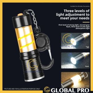 Rechargeable LED Flashlight Type-C | Zoomable Torch Light with Side COB | Bright & Water Resistant for Home Car Camping & Emergency Use