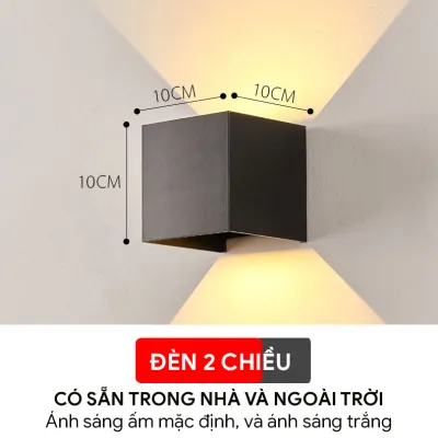 Đèn Hắt Tường 2 Đầu Loại Đèn Trang TRÍ Trong Nhà Và Ngoài Trời Cấu Tạo Bằng Hợp Kim Cao Cấp Sơn Tĩnh Điện Chống Nước IP67
