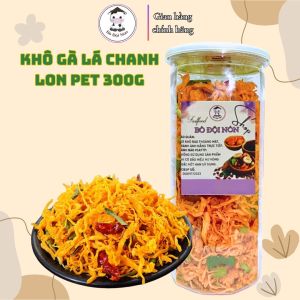 300Gr Khô Gà Lá Chanh Lon Pet Bò Đội Nón
