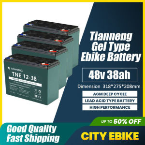 Tianneng Ebike battery 48v 38ah Gel Type Solar Compatible with 48v 32ah