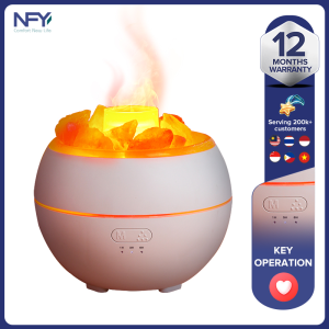 USB Salt stone flame aromatherapy machine essential oil fragrance air purification home desktop office