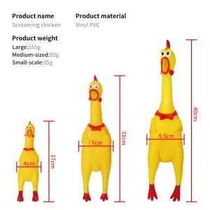 【Beli 2 Diskon 3%】mainan ayam di pencet bunyi mainan hewan peliharaan ayam berteriak tahan gigitan tahan gertakan gigi mainan hewan Pet Toys