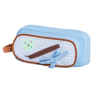 VB45D Fruit Cherry Cake Print Korean Bow Stationery Bag Handheld Embroidery Pencil Pouch Ins Style Fashion Storage Pen Bag Stationery Holder