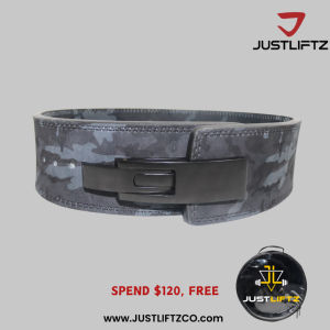 JUSTLIFTZ Camo Powerlifting Lever Belt