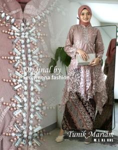 STELAN MARYAM / STELAN KEBAYA MODERN / TUNIK PAYET BRUKAT / STELAN PESTA KONDANGAN  TERBARU