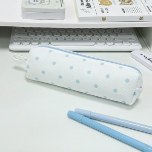 INNEED Cream Color Pencil Case Polka Dot Multi-functional Stationery Storage Bag Portable Large-capacity Stationery Pouch Students Gift