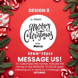 Christmas Gift Label Stickers - Personalized / Customized