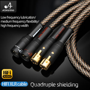HiFi UK QED XLR Audio Cable High Purity OFC Plated Silver with Quad Shielding Noise-free 2XLR Male Cable for Mixer Microphone