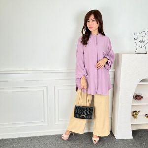 UNIKDANMURAHH - COD BAYAR DI TEMPAT CAMELIA AIRFLOW CRINCLE BAJU ATASAN BLOUSE TUNIK WANITA