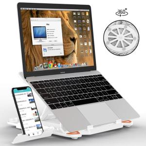 360 Rotating Laptop Stand Foldable Notebook Stand Laptop Holder Computer Cooling Bracket With Phone Holder