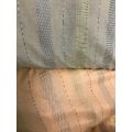 Kain Katun Linen Bordir Import Motif Garis Stripes Salur Meteran. 