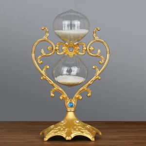 [Legend1] Creative European-style U-shaped Hourglass High-end Timer Ornaments High-grade Quicksand Glass Time Metal Hourglass Gift