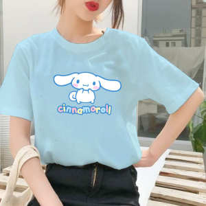 [BISA COD Baju Kaos Ataasan Cinnamoroll Wanita Jumbo Oversize lengan Pendek Santai Rumahan Remaja Perempuan