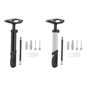 Sports Ball Pumps with Needle Nozzle Extension Hoses Push & Pulls Inflator System for Volleyballs Basketball