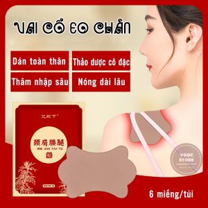 Miếng Dán Thảo Dược Cô Đặc Giảm Đau Mỏi Cổ Vai Gáy Gói 6 Miếng