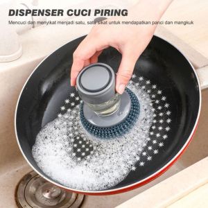 SRF Sikat Cuci Piring Manual Serbaguna dengan dispenser - Stainless Steel Anti Karat