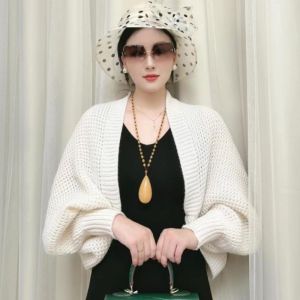 Knitted soft shawl cardigan for women Cardigan Jacket Loose Hollow sweater cardigan