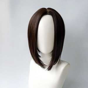 Cross-border e-commerce European American and medium points bobo head wig womens short straight hair micro-curl high temperature silk wig full head cover