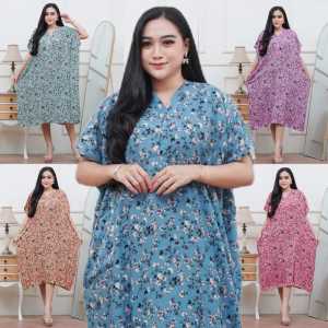 Daster Jumbo Kalong Kekinian Terbaru Bumil Busui Kancing Dada Rayon Adem Lembut Nyaman