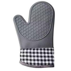 Silicone Oven Glove Heat Resistant Cotton Non-Slip for Kitchen Baking Cooking BBQ Sarung Tangan Pink