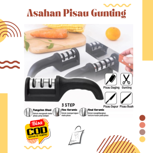 Asahan Pisau Gunting / 3 Step Knife Sharpener / Alat Pengasah / Pengasah Pisau