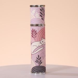 OKKFINE 10มล. ขวดน้ำหอม แมวการ์ตูน หนัง PU ขวดสเปรย์ แฟชั่น ป้องกันการรั่วซึม ภาชนะเครื่องสำอาง สำหรับผู้หญิง