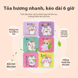 Miếng Dán Chống Muỗi - Set 36 Miếng Đuổi Muỗi Chống Côn Trùng Họa Tiết Hình Thú Đáng Yêu Và An Toàn Cho Bé