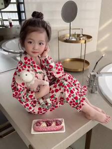 Kids Thermal Pajamas Girls Spring Autumn Long Sleeve Princess Design Cute Cartoon Print Thermal Sets Home Wear New 20262026