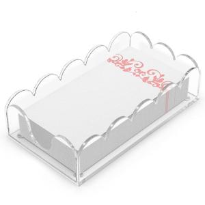 Modern Clear Towel Holder Tray With Nonslip Pads for Guest Paper Napkins Home Wedding Decors Organization