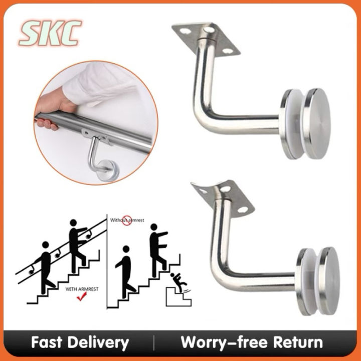 1pair Stainless Steel 304 Glass Handrail Bracket Glass Handrail For ...