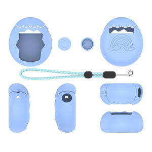 Protective Case with Thumb Grips & Lanyard Game Console Protective Cover Shockproof Shell for Tamagotchi Paradise