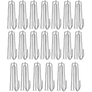 20Pieces Stainless Steel Curtain Hook Four Prongs Folding Hook for Stable Shower Curtain Hanging