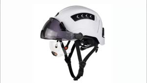 CE ANSI Safety Helmet Double Goggles Sliding Vented ABS Hard Hat Construction Site Work Cap for Industrial Engineering Gear