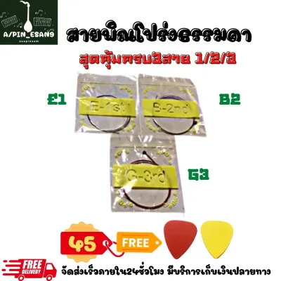สายพิณโปร่งครบ3สาย 📍ราคาถูกที่สุด📍