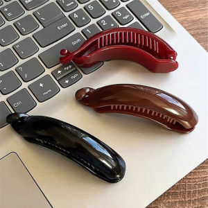 Korean Pminimalist Onytail Button Twisted Hair Clip for Womens Back of Head High-end Banana Clip