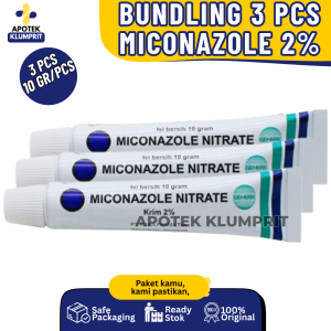 Bundling 3 Pcs Miconazole 2% 10 Gr Paket Hemat Mengatasi Infeksi Jamur Pada Kulit Seperti Kurap Kutu Air Panu