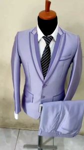 1 stel jas LILAC MUDA Lavender semi woll kilap jas wedding jas nikah jas pernikahan jas kawin jas akat nikah jas pengantin jas manten jas pirwed jas almamater jas blezer jas wisuda jas slim fit jas model baru jas murah jas model korean Jas pria formal cod