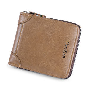 AECarrKen New mens wallet   Retro Horizontal Multifunctional Card Holder   Multi-card slot 70% off zipper bag