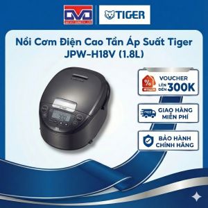 Nồi Cơm Điện Cao Tần Áp Suất Tiger 1.8 Lít JPW-H18V | Thiết kế hiện đại màn hình hiển thị số chức năng nấu cơm nhanh bảo hành chính hãng.
