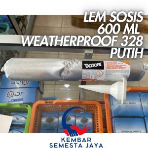 DEXTONE LEM Silicone Sealant Sosis Weather Proof 328 600 ml Lem Kaca NETRAL Tahan Cuaca Extrim White Putih Black Hitam LEM DODOL LEM Sausage