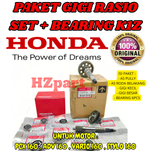 GIGI GEAR RASIO SET KOMPLIT + BEARING 6PCS KODE K1Z HONDA PCX 160 ADV 160 VARIO 160 STYLO 160 ORI% .