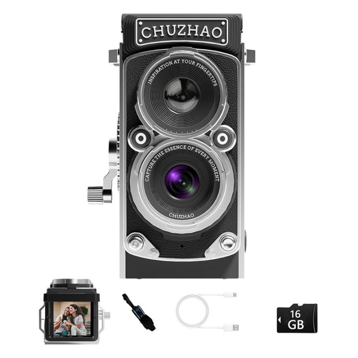 GO Auto-Digital Vintage Camera 1080P CCD Retro Dual Reflex
