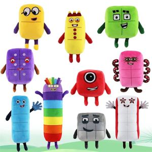 10pcs Cartoon Number Block Plush Doll Puzzle Filled Number Block Toy Childrens Gift Toy